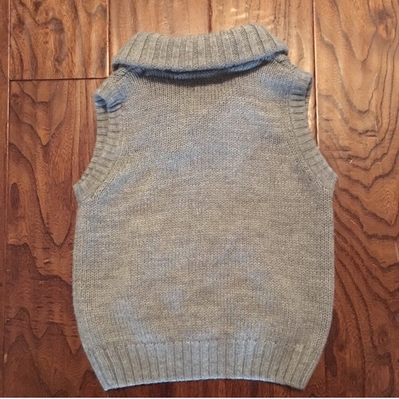 Toddler Boy Grey Sweater Vest - Picture 3 of 6